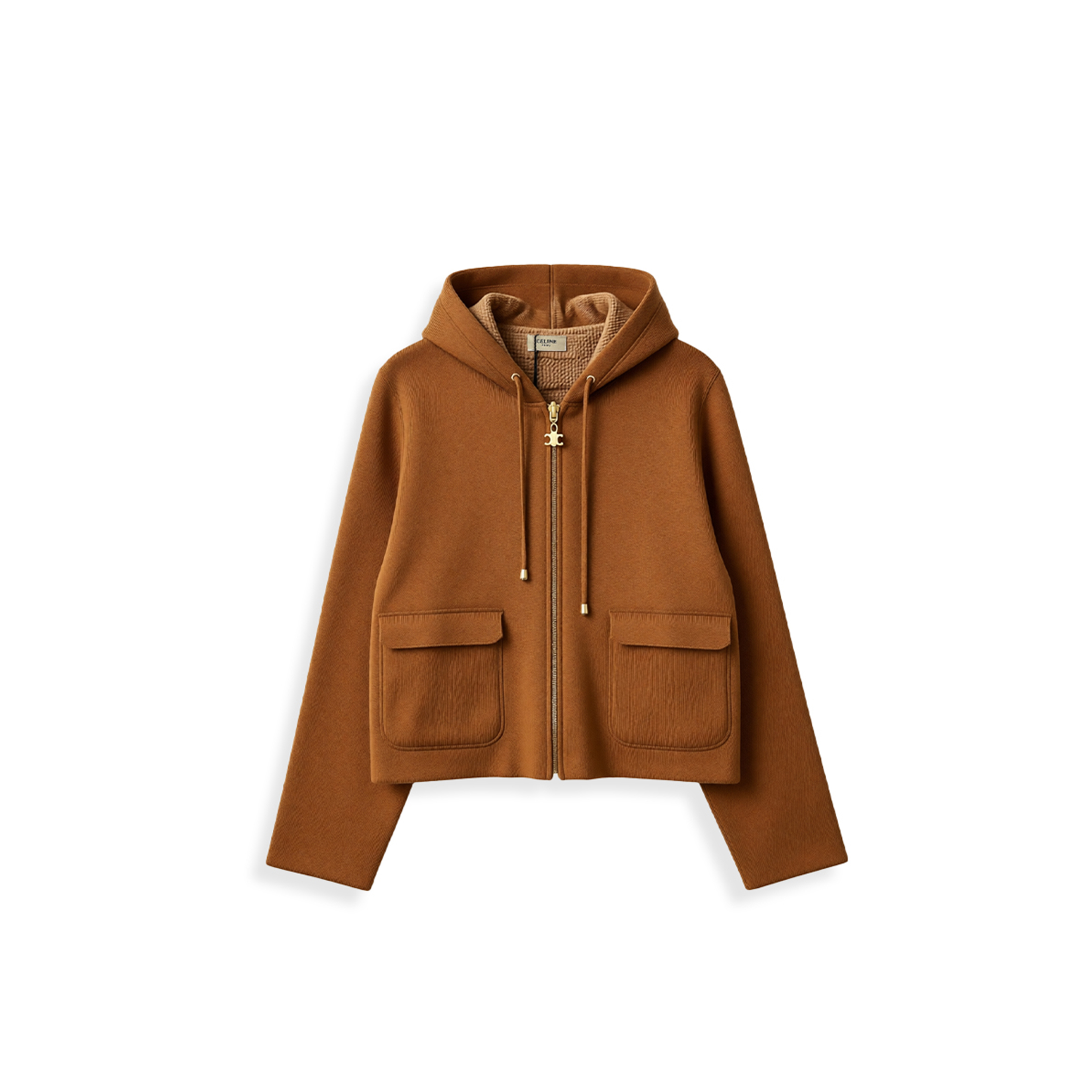 CELINE JACQUARD REVERSIBLE KNIT CARDIGAN 